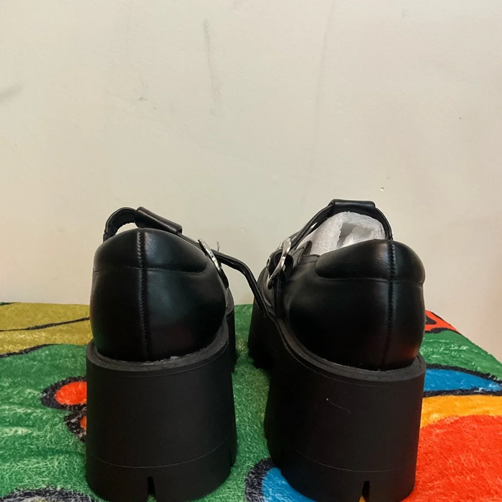Current Mood Black Chunky Platform Mary Jane Shoes